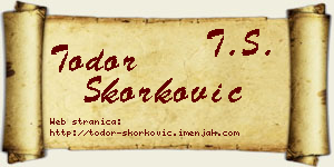 Todor Skorković vizit kartica